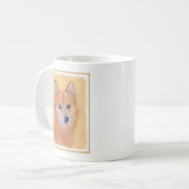 Finnische Spitz-Malerei - Niedliche Originalkunst  Kaffeetasse (Vorderseite Links)