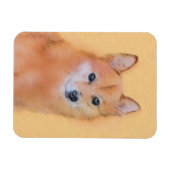 Finnische Spitz-Malerei - Niedliche Originalkunst  Magnet (Horizontal)