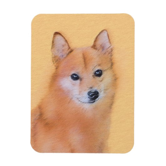 Finnische Spitz-Malerei - Niedliche Originalkunst  Magnet (Vertikal)