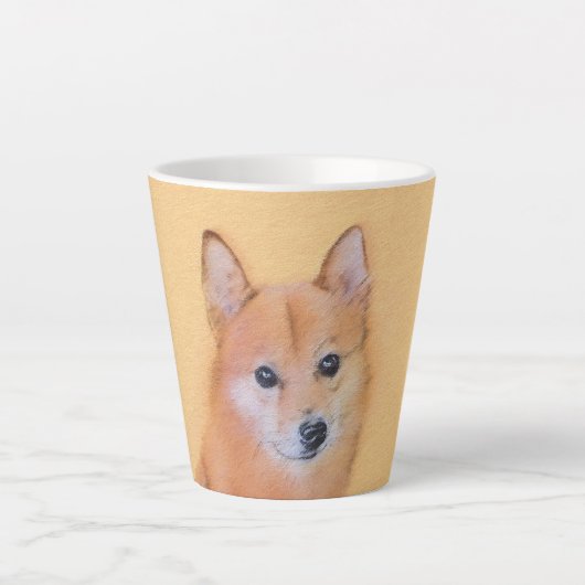 Finnische Spitz-Malerei - Niedliche Originalkunst  Milchtasse (Vorderseite)