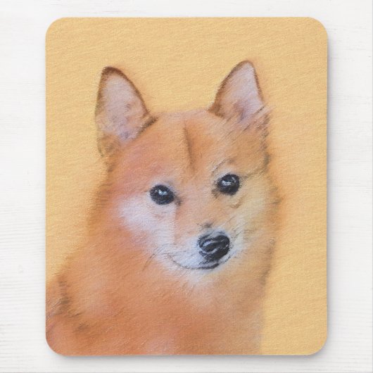 Finnische Spitz-Malerei - Niedliche Originalkunst Mousepad (Vorne)