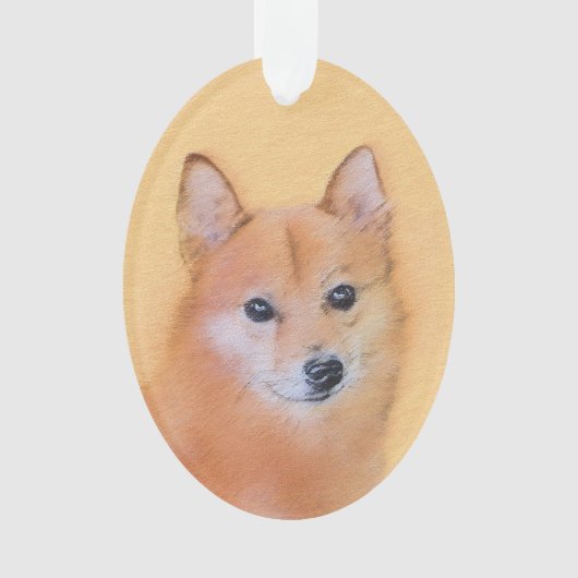 Finnische Spitz-Malerei - Niedliche Originalkunst Ornament (Vorderseite)