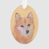 Finnische Spitz-Malerei - Niedliche Originalkunst Ornament (Rückseite)