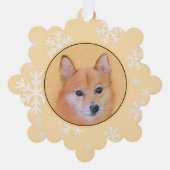 Finnische Spitz-Malerei - Niedliche Originalkunst Ornament Karte (Vorderseite)