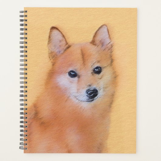 Finnische Spitz-Malerei - Niedliche Originalkunst  Planer (Vorderseite)