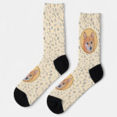 Finnische Spitz-Malerei - Niedliche Originalkunst  Socken (Linkes Detail)