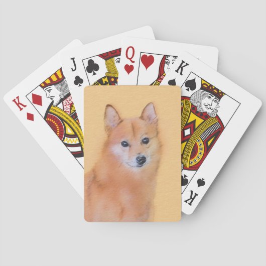 Finnische Spitz-Malerei - Niedliche Originalkunst Spielkarten (Rückseite)