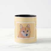 Finnische Spitz-Malerei - Niedliche Originalkunst  Tasse (Zentrum)