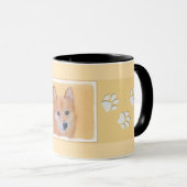 Finnische Spitz-Malerei - Niedliche Originalkunst  Tasse (VorderseiteRechts)