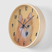 Finnische Spitz-Malerei - Niedliche Originalkunst  Uhr (Winkel)