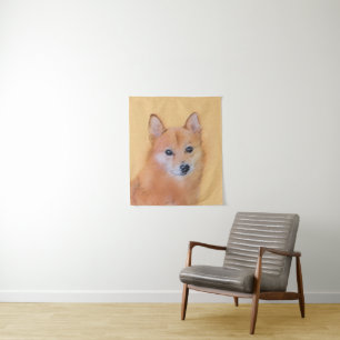 Finnische Spitz-Malerei - Niedliche Originalkunst  Wandteppich