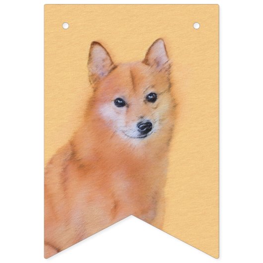 Finnische Spitz-Malerei - Niedliche Originalkunst Wimpelkette (Erste Fahne)