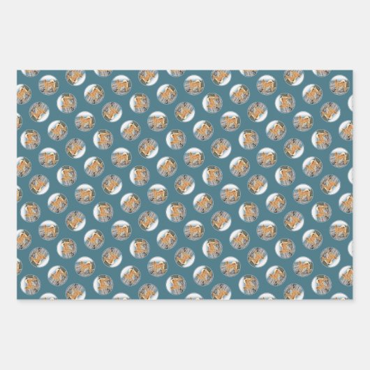 Finnische Spitz Seashore Malerei Original Hundesch Geschenkpapier Set (Vorderseite 3)