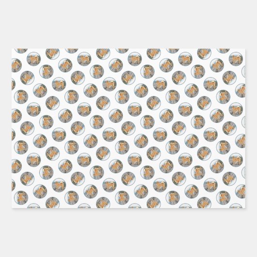 Finnische Spitz Seashore Malerei Original Hundesch Geschenkpapier Set (Vorderseite 2)