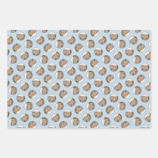 Finnische Spitz Seashore Malerei Original Hundesch Geschenkpapier Set (Vorderseite)