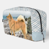 Finnische Spitz Seashore Malerei Original Hundesch Waschbeutel (Rechte Ecke)