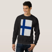 Finnische Staatsflagge Sweatshirt (Vorne ganz)