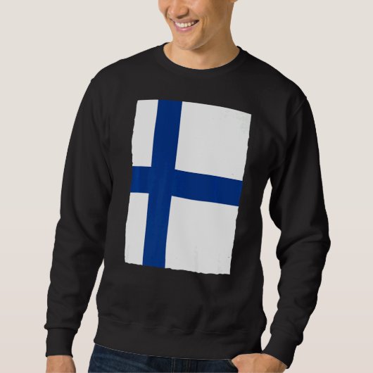 Finnische Staatsflagge Sweatshirt (Vorderseite)
