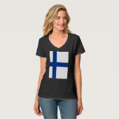 Finnische Staatsflagge T-Shirt (Vorderseite Vollansicht)