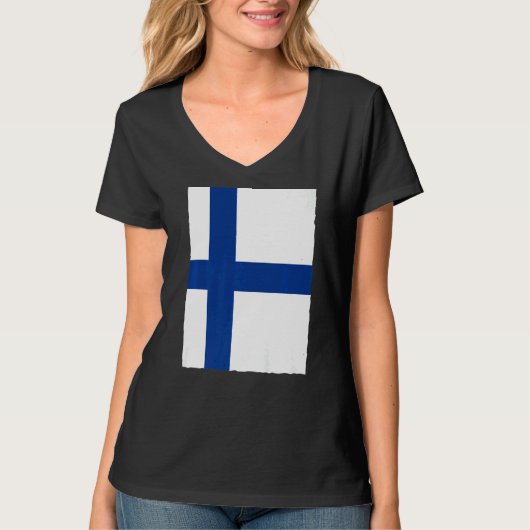 Finnische Staatsflagge T-Shirt (Vorderseite)