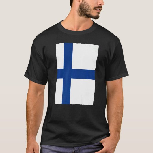 Finnische Staatsflagge T-Shirt (Vorderseite)