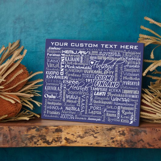 Finnische Städtchen-Farbplakette Fotoplatte (Seite)