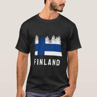 Finnische Waldflagge Finnland T-Shirt