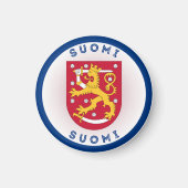 Finnische Wappen-Circle-Form Magnet (Vorne)