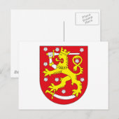 Finnische Wappen-Postkarte Postkarte (Vorne/Hinten)