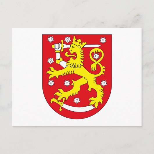 Finnische Wappen-Postkarte Postkarte (Vorderseite)