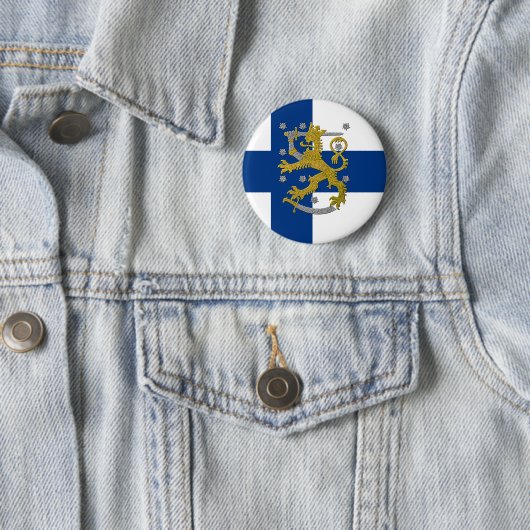 Finnische Wappen und Flagge Button (Beispiel)