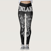finnische Wappendecke Leggings (Vorderseite)