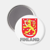 finnische Wappendecke Magnet (Vorderseite/Rückseite)