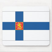 Finnische Wappenflagge Mousepad (Vorne)