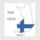 Finnische Wappenmeere Aufkleber (Blatt)