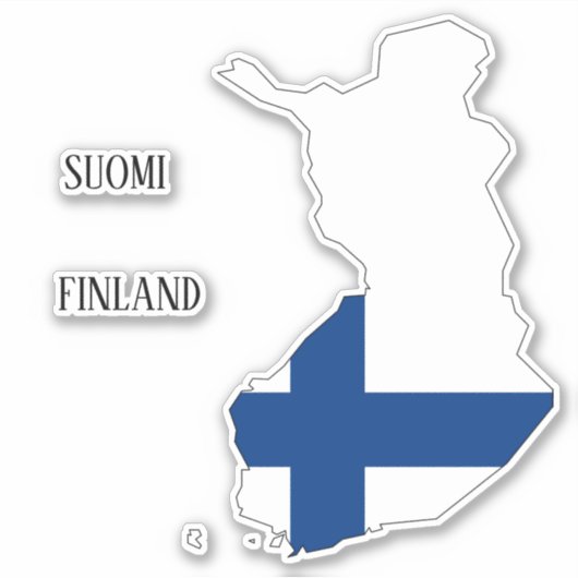 Finnische Wappenmeere Aufkleber (Vorderseite)