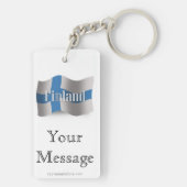 Finnische Wellenflagge Schlüsselanhänger (Rückseite)