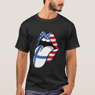 Finnische Wurzeln halb Finnland halb amerikanisch T-Shirt