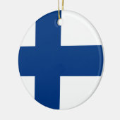 Finnische Zierflagge Keramikornament (Links)
