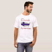 Finnischer American/USA Karten-T - Shirt (Vorne ganz)