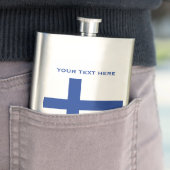 Finnischer Flag-Flasche für benutzerdefinierte Mon Flachmann (Beispiel)