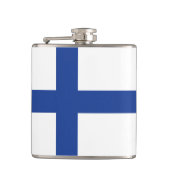 Finnischer Flag-Flasche für benutzerdefinierte Mon Flachmann (Vorderseite)
