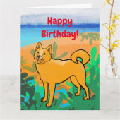 finnischer Geburtstagskarte Karte (Gelbe Blume)