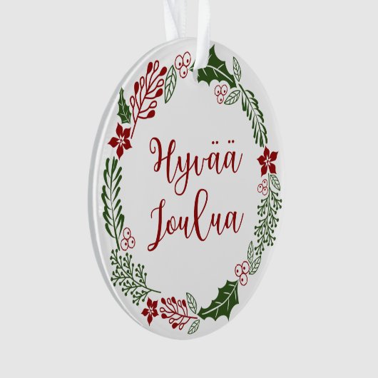 Finnischer Heiligabend, Hyvää joulua Ornament (Vorderseite)