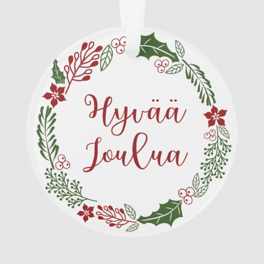 Finnischer Heiligabend, Hyvää joulua Ornament (Rückseite)