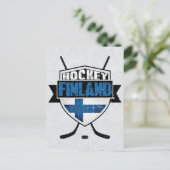 Finnischer Hockey Shield Suomi Postkarte (Stehend Vorderseite)