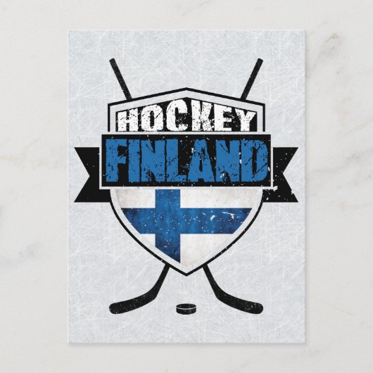 Finnischer Hockey Shield Suomi Postkarte (Vorderseite)