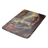 Finnischer Laphund Dog Weihnachtsfest Badematte (Schrägansicht)