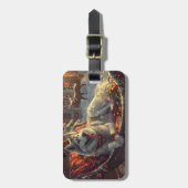 Finnischer Laphund Dog Weihnachtsfest Gepäckanhänger (Vorderseite vertikal)