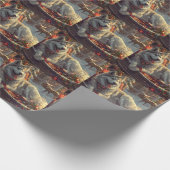 Finnischer Laphund Dog Weihnachtsfest Geschenkpapier (Ecke)